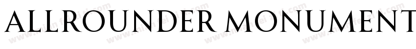 Allrounder Monument Book字体转换